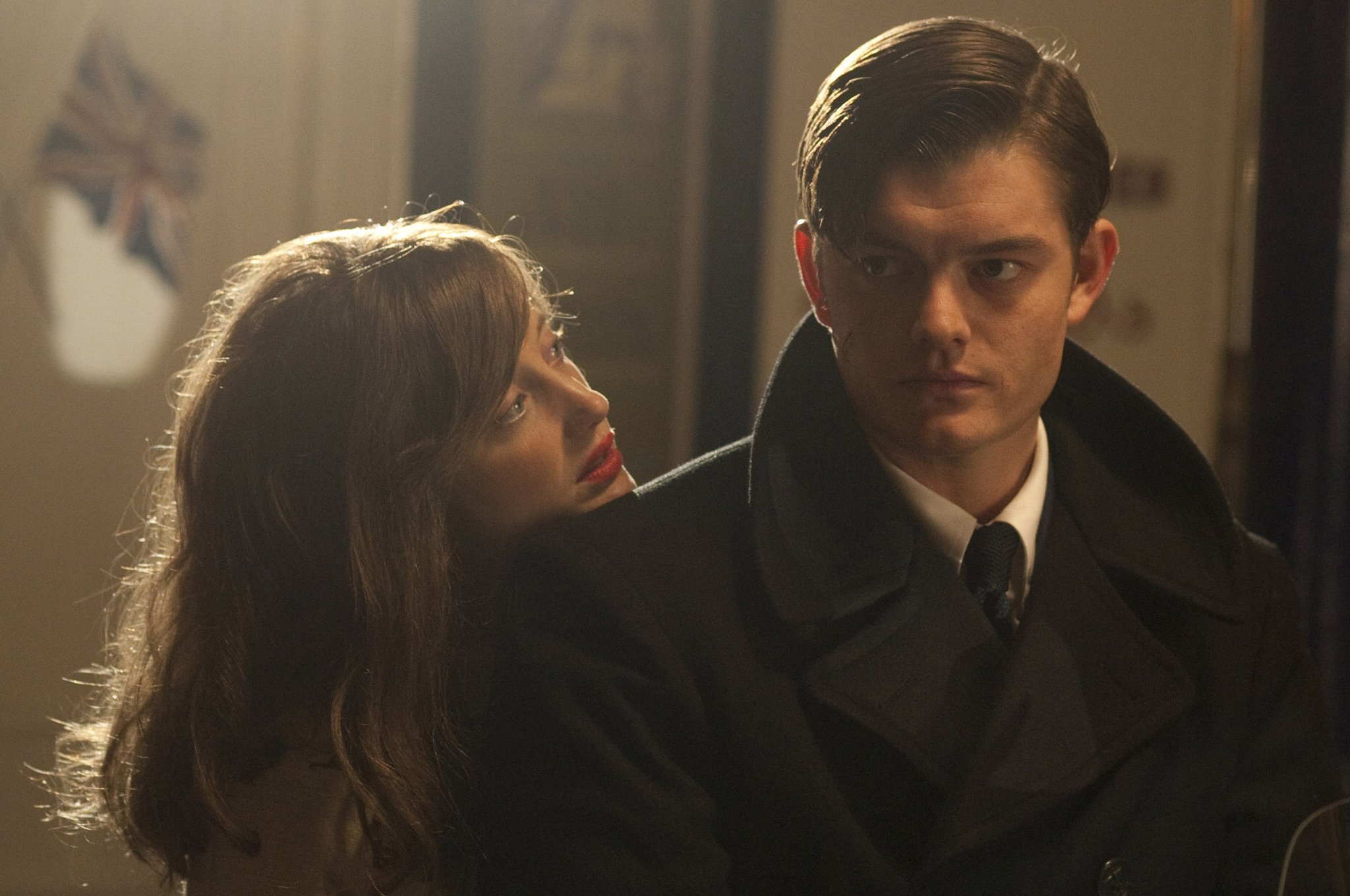 Still of Sam Riley and Andrea Riseborough in Brighton Rock (2010)