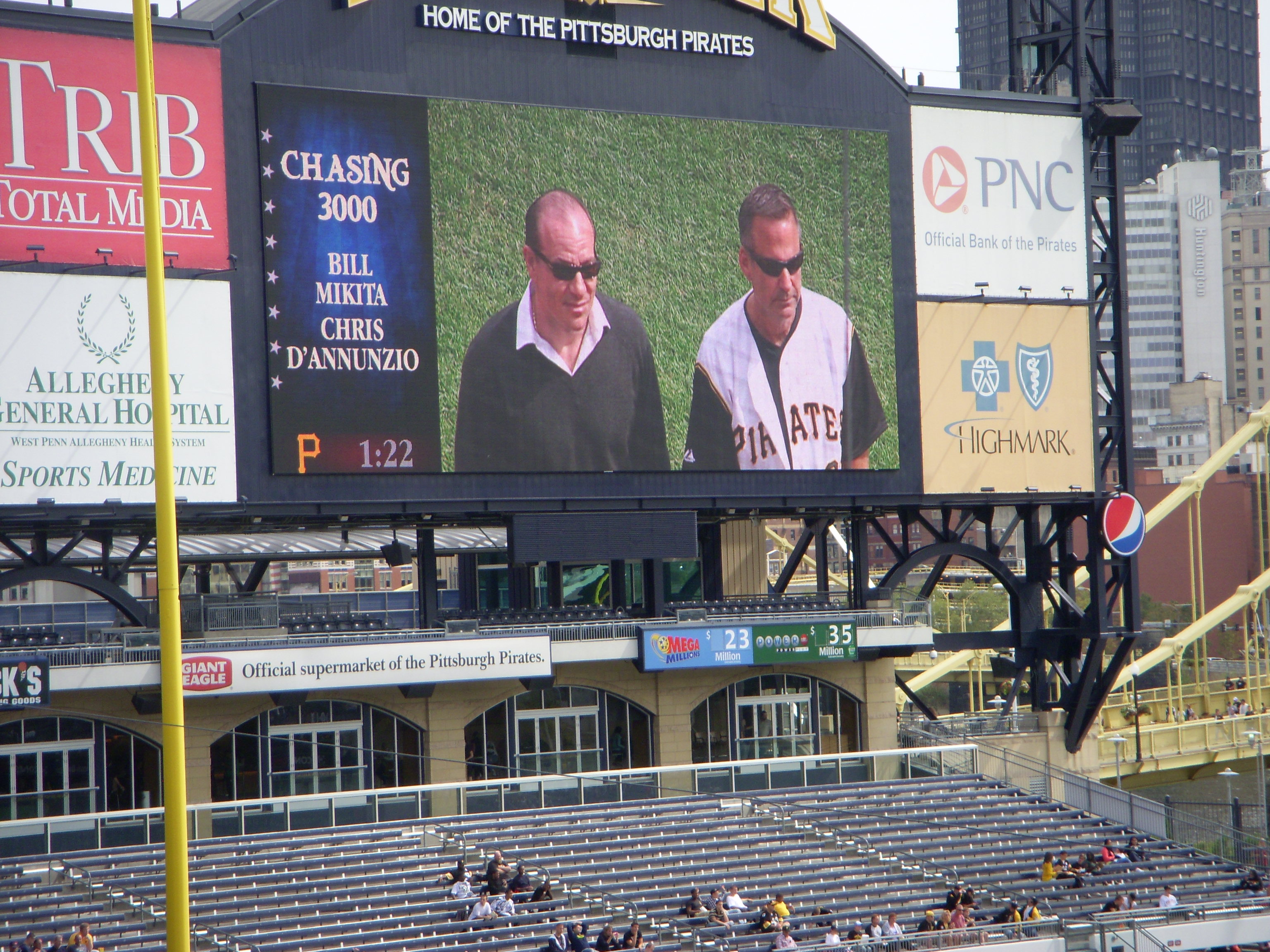 Bill Mikita and Cris D'Annunzio at PNC Park