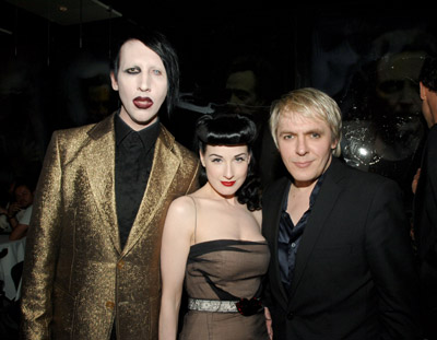 Marilyn Manson, Nick Rhodes and Dita Von Teese