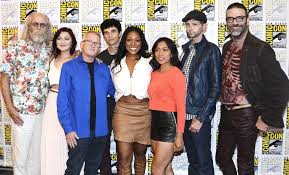 Russel Hodgkinson, Anastasia Baranova, Karl Schaefer, Nat Zang, Kellita Smith, Pisay Pao, DJ Qualls, & Keith Allan at San Diego Comic Con (2015)