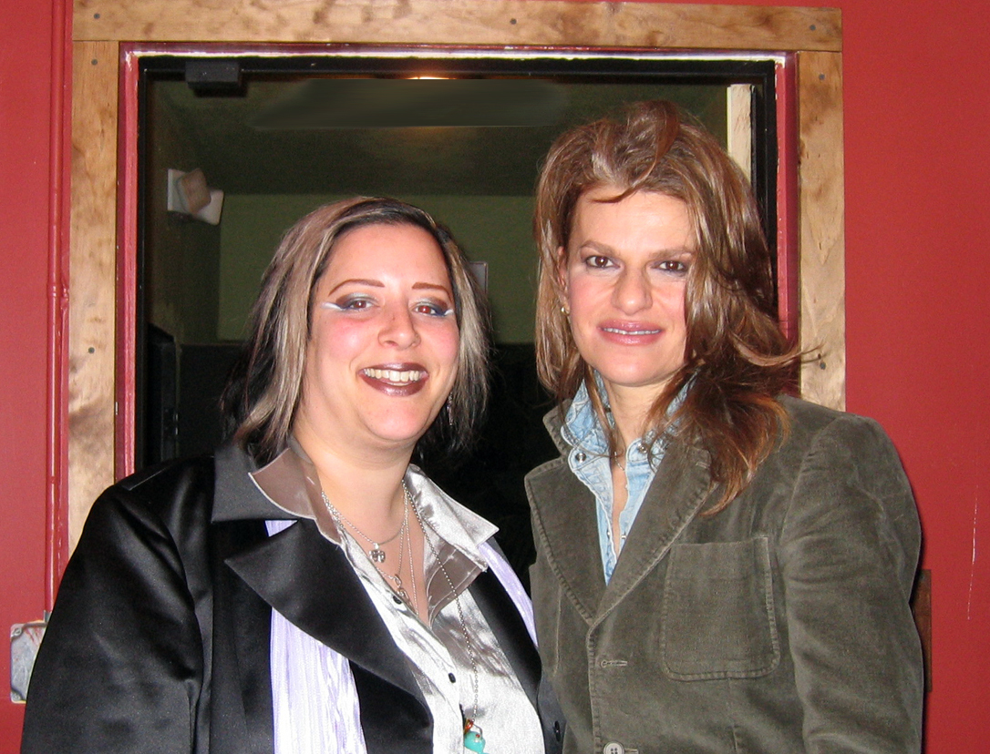 SKY Palkowitz and Sandra Bernhard backstage at the Silent Movie Theatre in Hollywood.