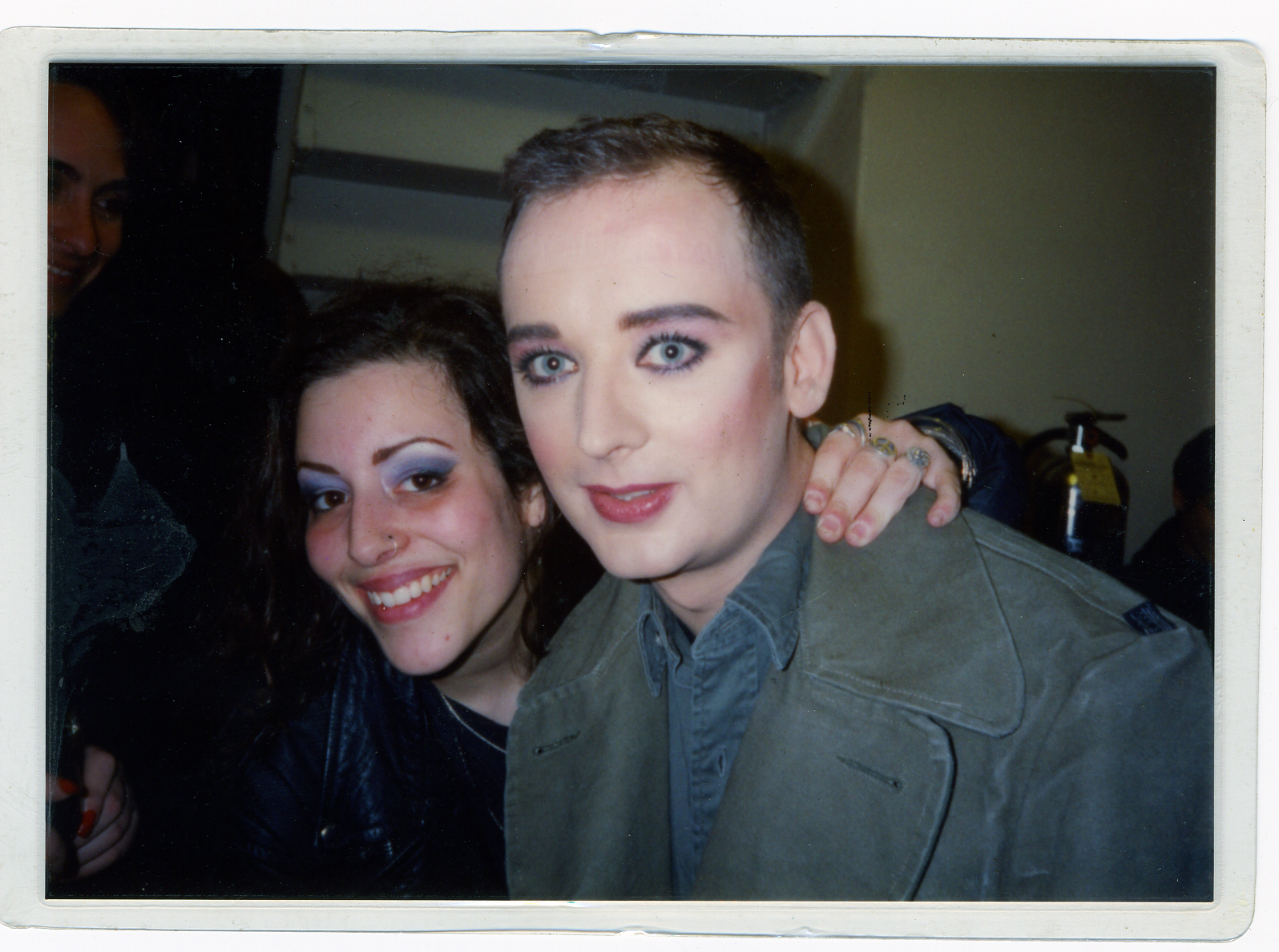 SKY Palkowitz with Boy George backstage at The Beacon Theatre, 1992