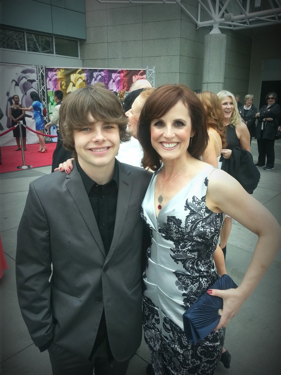 Enid-Raye Adams with Brendan Meyer - Red Carpet at the 15th Annual Leo Awards Gala.