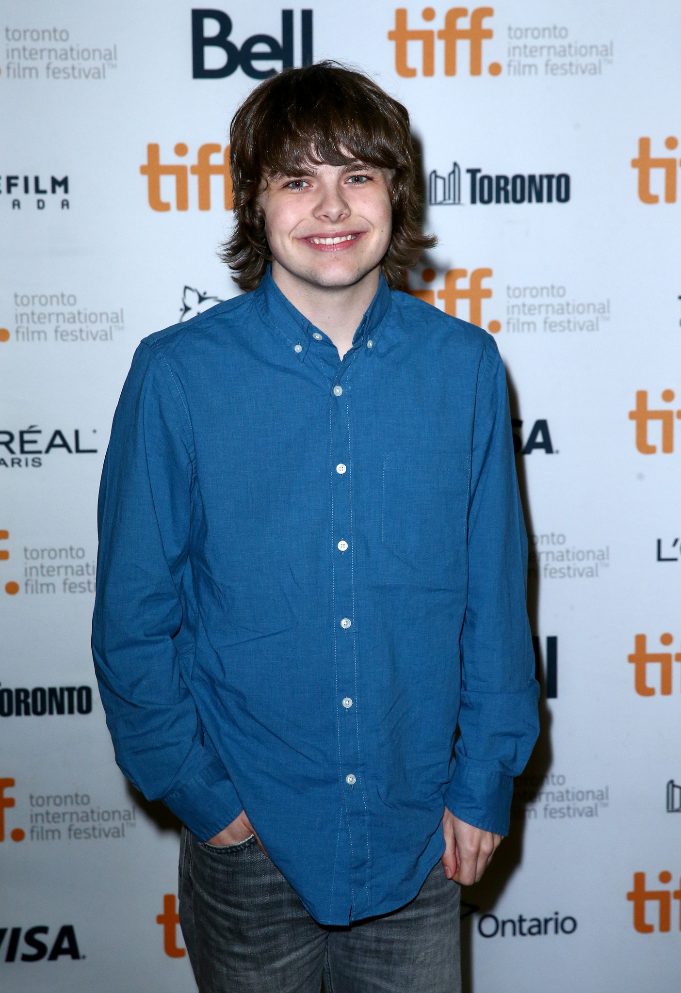 Brendan Meyer at event of The Guest (2014)