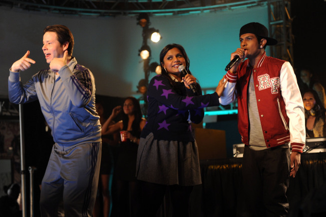 Still of Ike Barinholtz, Mindy Kaling and Utkarsh Ambudkar in The Mindy Project (2012)