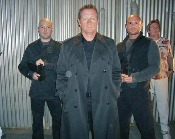 Working with Robert Patrick on the set of CHUCK