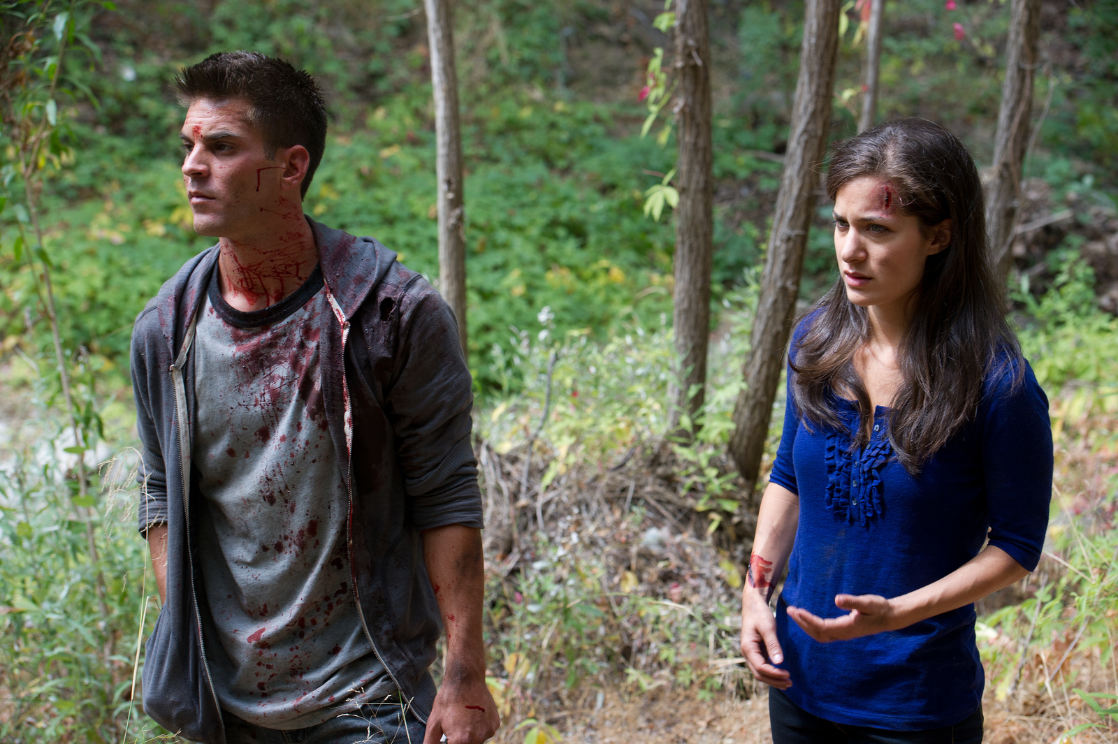 Still of Brent Lydic and Stephanie Greco in Hansel & Gretel (2013)