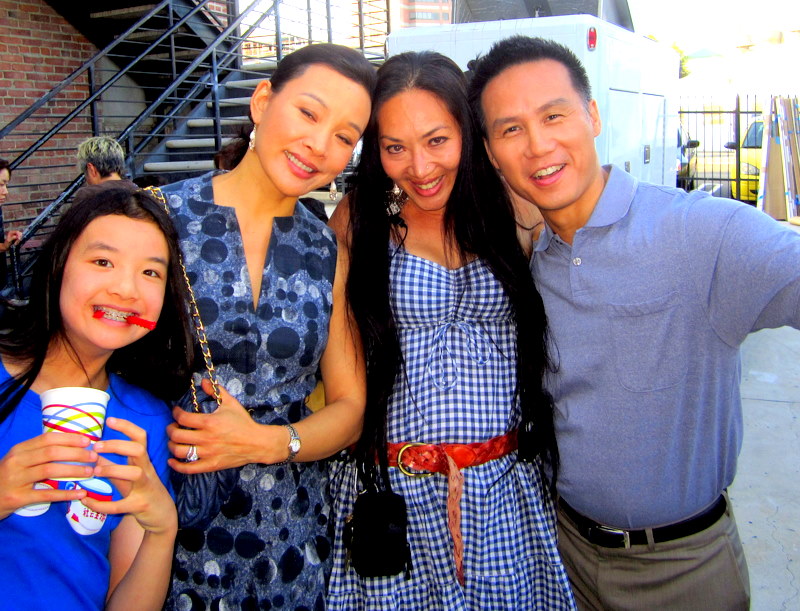 With Joan Chan ( Twin Peak ) and BD Wong ( Law and Order SVU ) on set of 