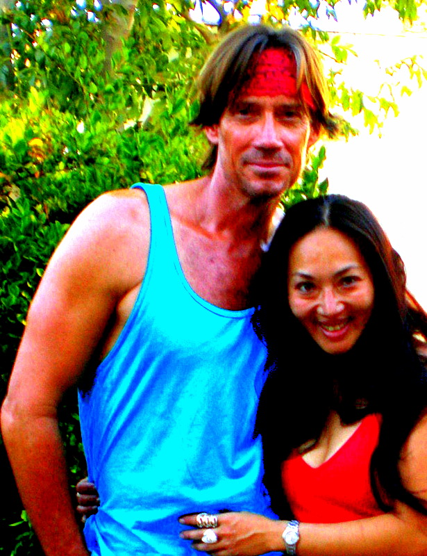 With Kevin Sorbo on set of 