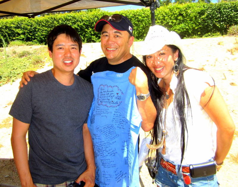 With Director Quetin Lee and Producer Chris Lee on set of 