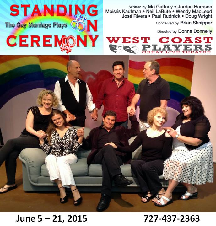 West Coast Players' production of Standing On Ceremony. Nick Sloan plays Nathan in The Revision, Michael in My Husband, and Pablo in Pablo and Andrew At The Altar of Words