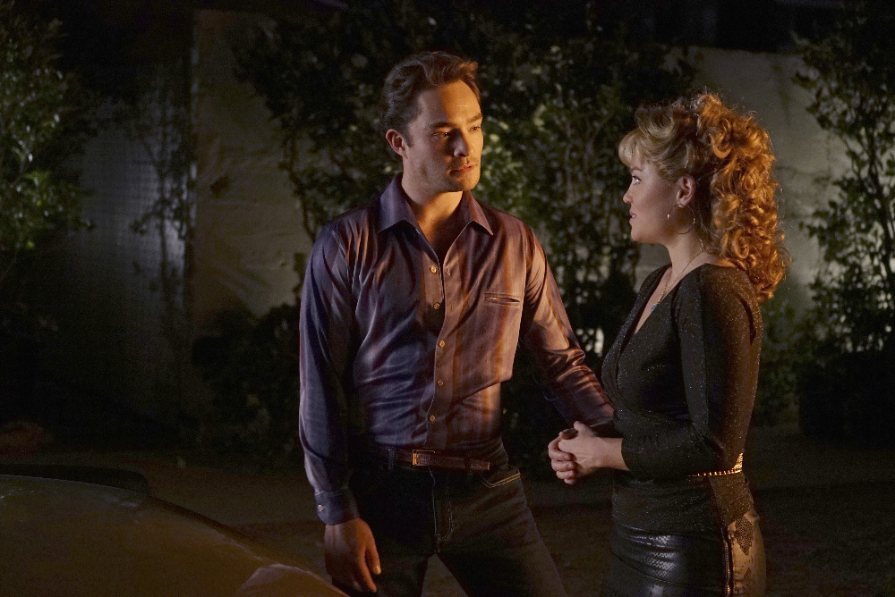 Still of Erika Christensen and Ed Westwick in Wicked City (2015)