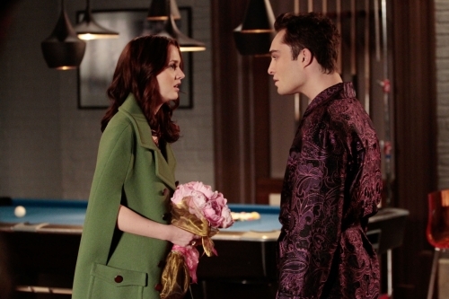 Still of Leighton Meester and Ed Westwick in Liezuvautoja (2007)