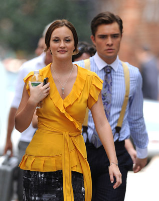 Leighton Meester and Ed Westwick at event of Liezuvautoja (2007)