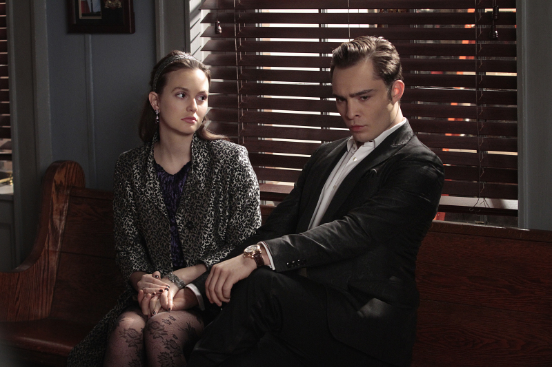 Still of Leighton Meester and Ed Westwick in Liezuvautoja: New York, I Love You XOXO (2012)