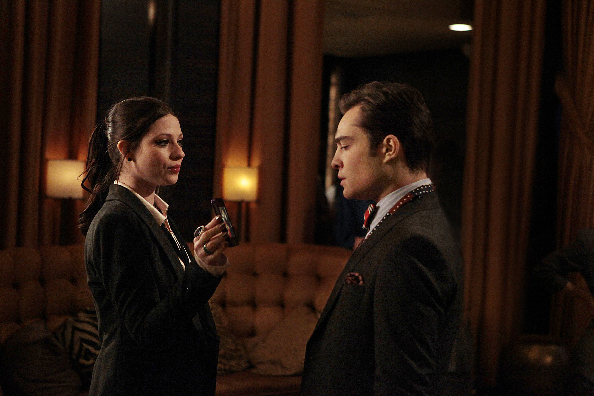 Still of Michelle Trachtenberg and Ed Westwick in Liezuvautoja (2007)