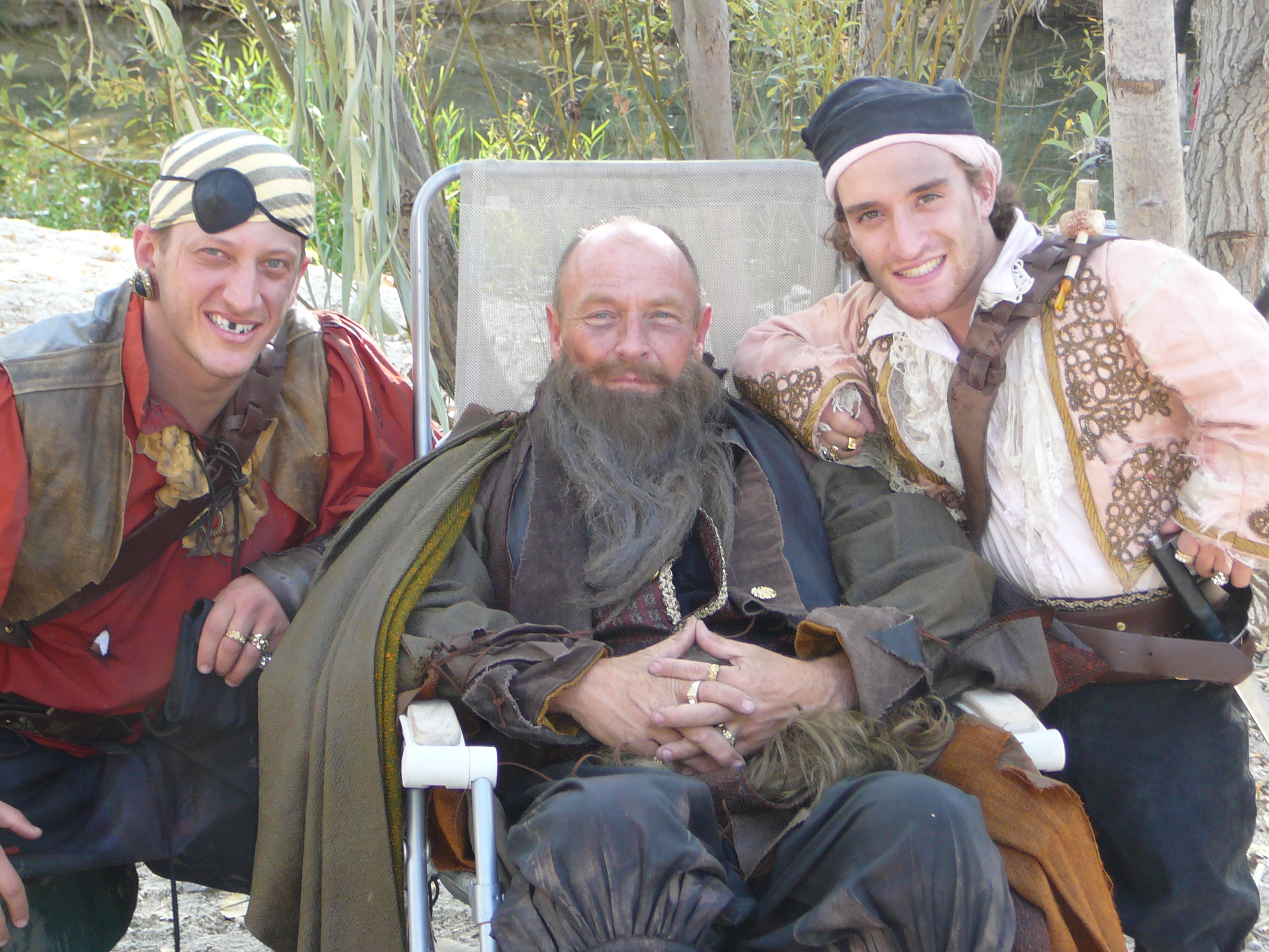 Joshua Feinman, Corbin Bernsen, Nic Novicki on set of, 