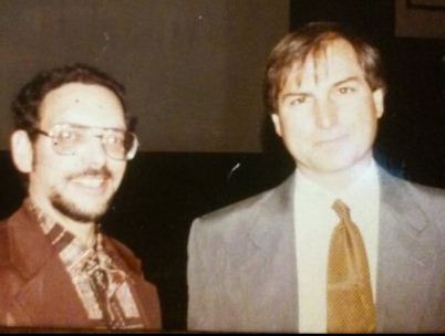 Jan Turetsky and Steve Jobs in San Francisco Moscone Center, 1990's after Next Computer Developer Conference