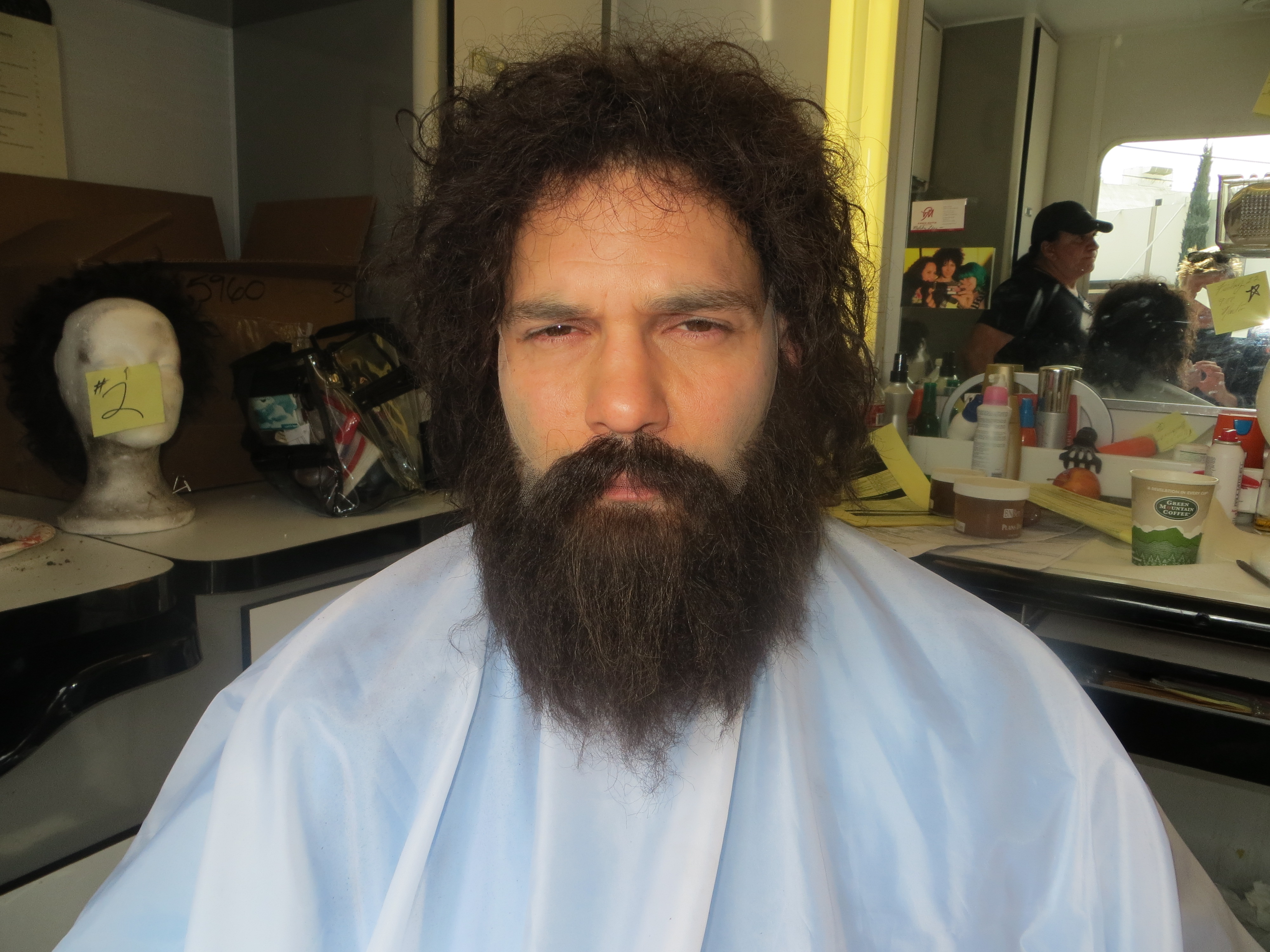 Scandal special FX wig work on Guillermo Diaz who plays Huck