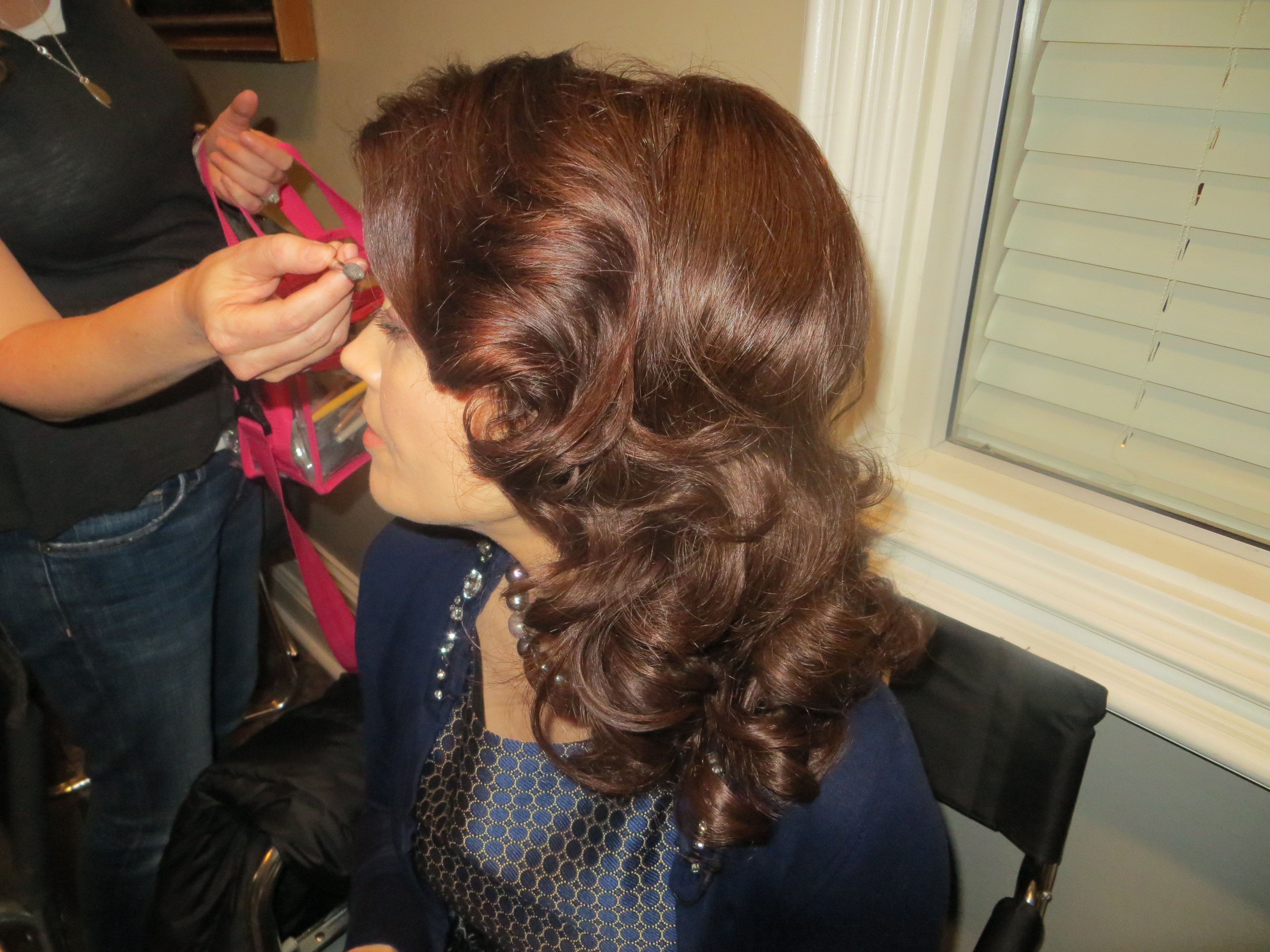 Bellamy Young behind the scenes of Scandal