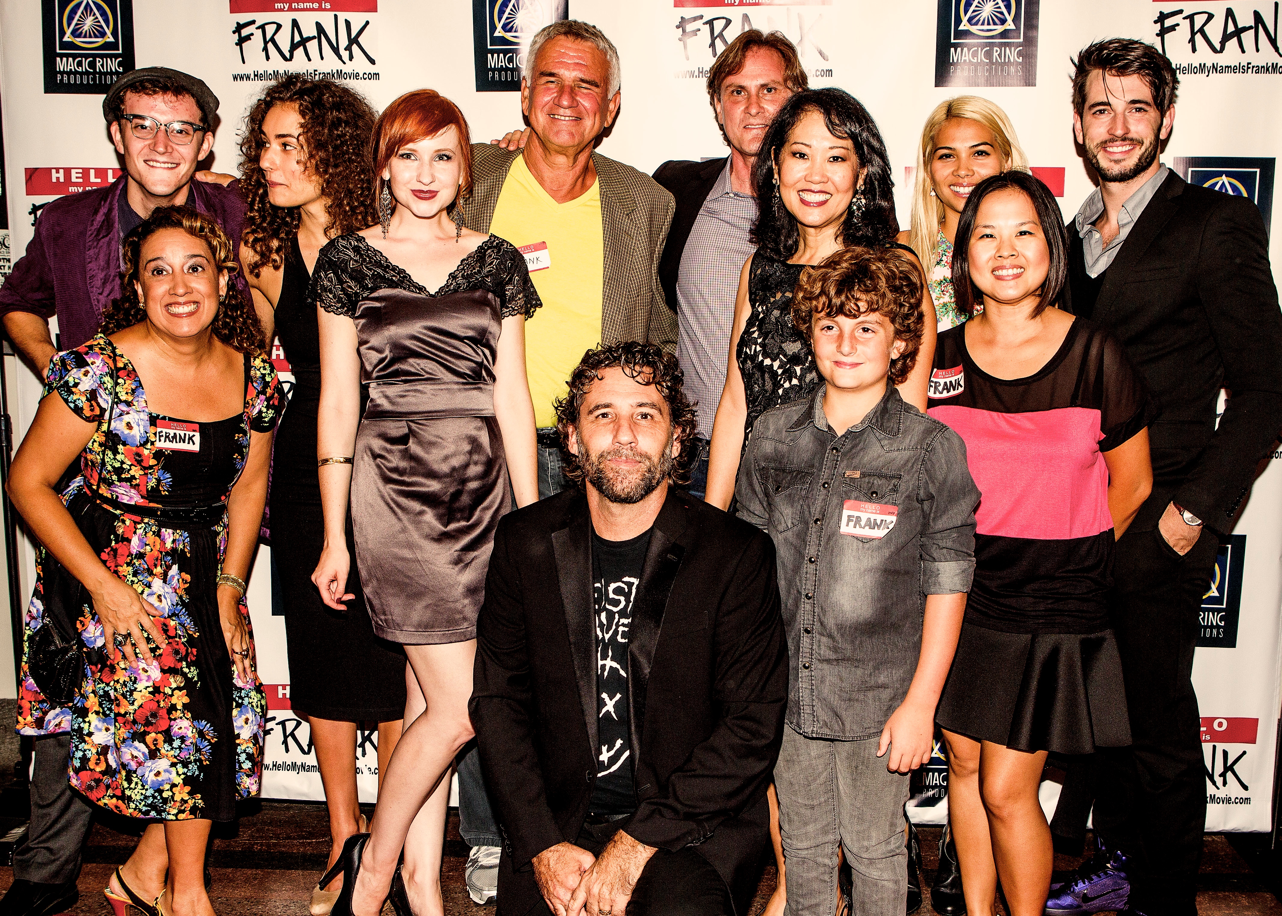 Director Dale Peterson and Kenny 5 with he cast of 