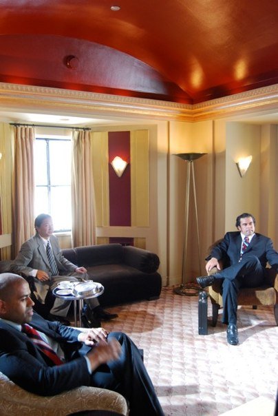 Eliezer Ortiz (Left)as a Middle Eastern Dignitary in the film Bhutto.