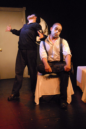 Eliezer Ortiz as Yann in the Guignol play An Orgy in the Lighthouse at Gardner Stages.