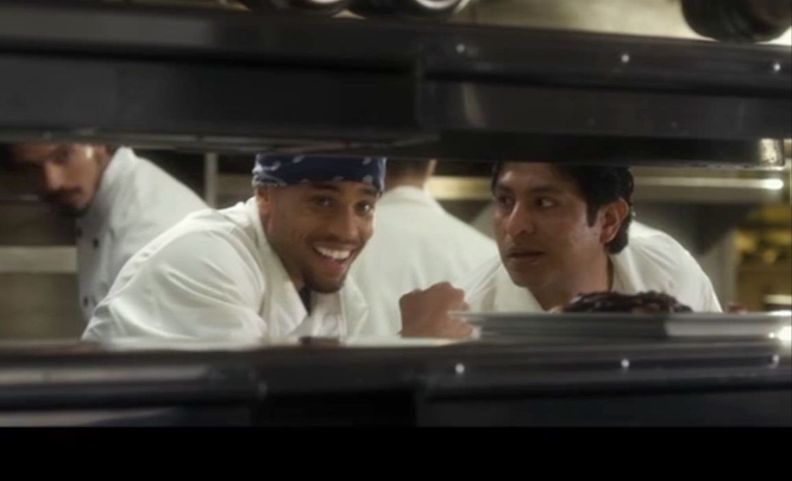 Omar Leyva with Michael Ealy- Still from the film 