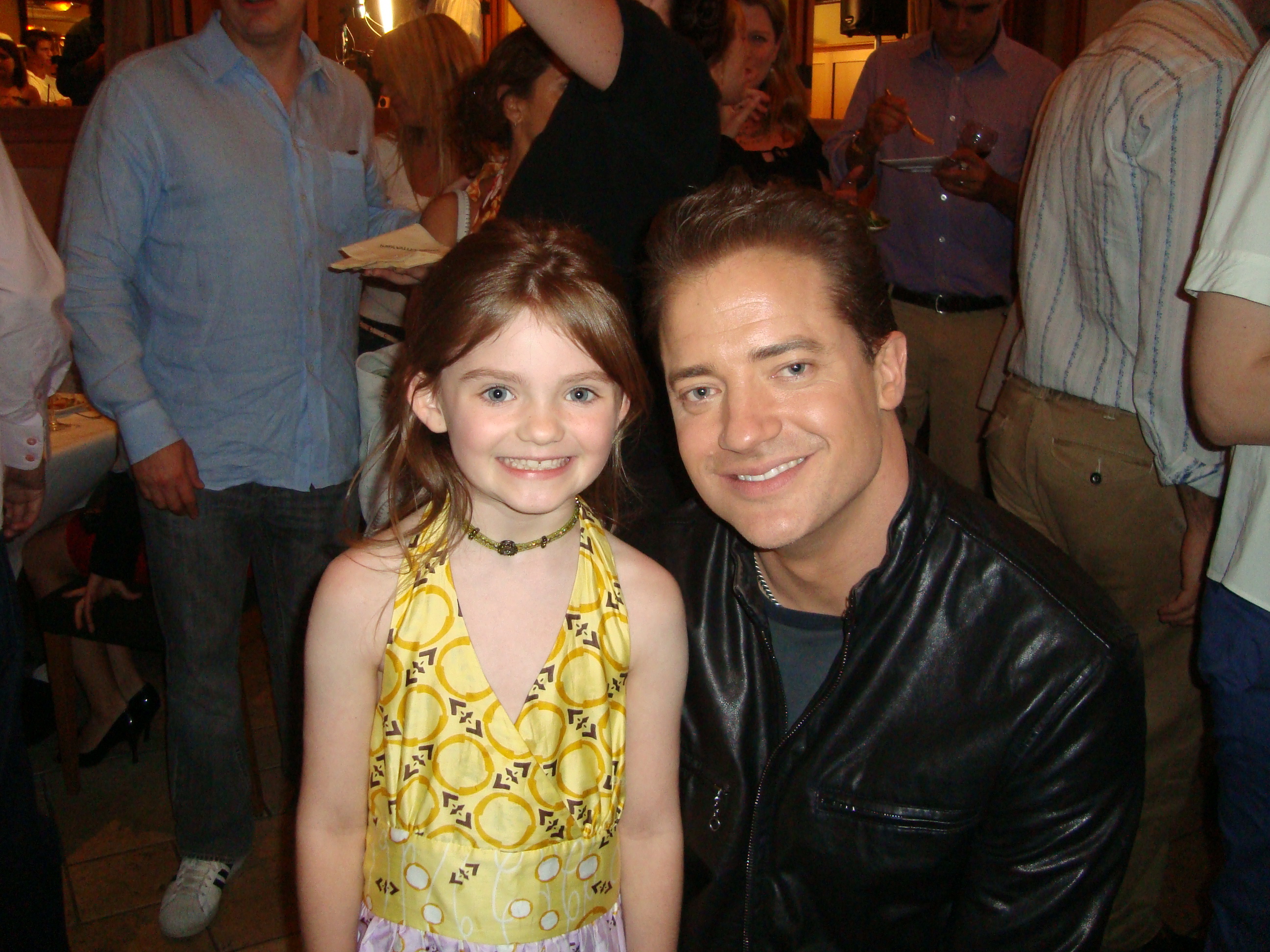 Morgan Lily & Brendan Fraser attend the After Party of Journey To The Center Of The Earth.