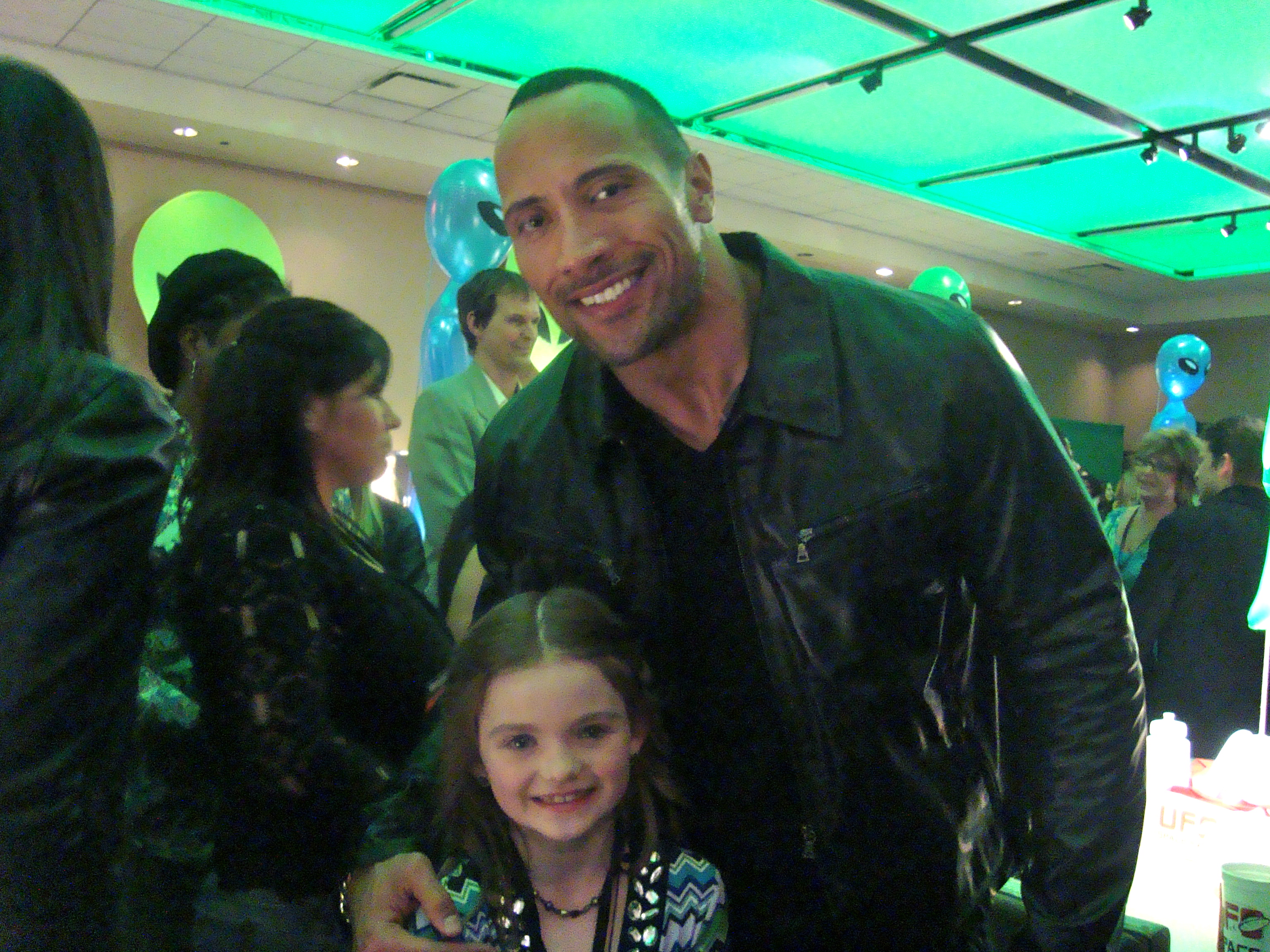 Actor Dwayne Johnson and actress Morgan Lily attend the after party for Walt Disney Pictures' 