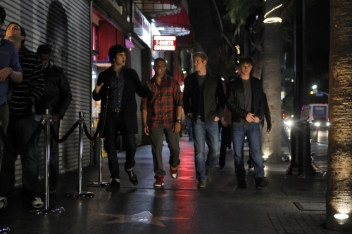 Still of Michael Steger, Trevor Donovan, Matt Lanter and Tristan Wilds in 90210 (2008)