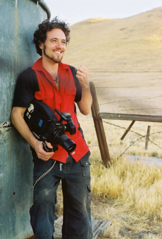 John Michael Elfers with Eclair ACL II Super 16mm camera, shooting Kodak film