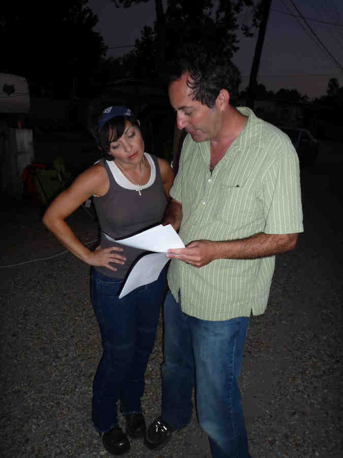 On the set of Trailer Park Jesus with director Sean Gerowin