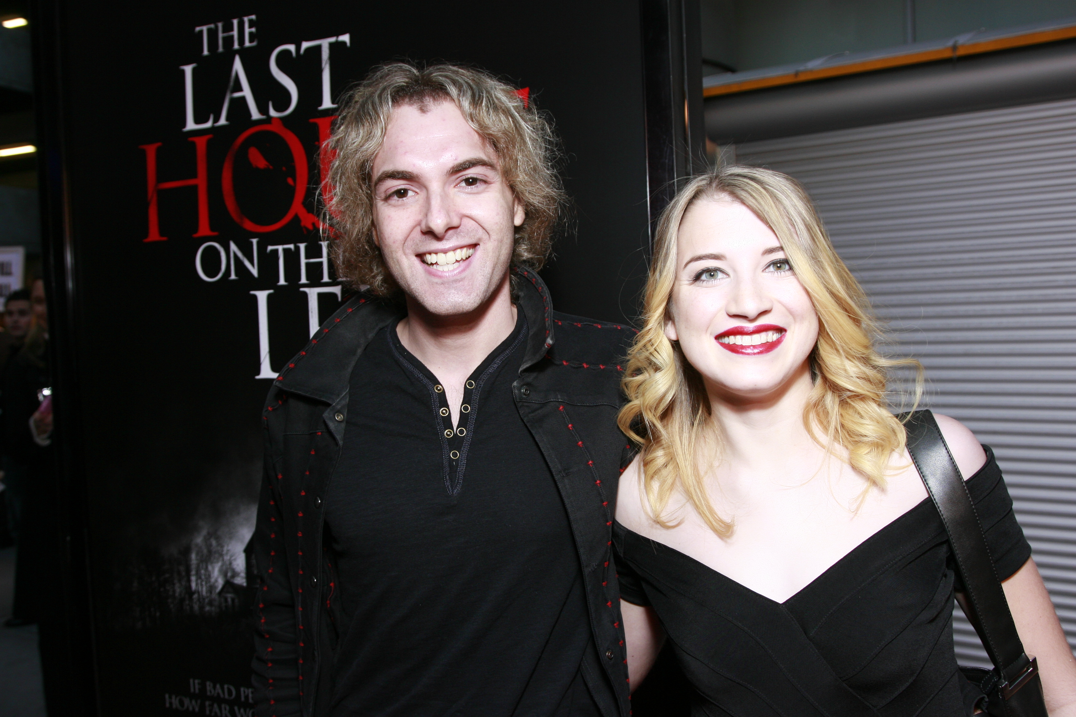 at the Last House on the Left premiere with Ashley Christine Beyer