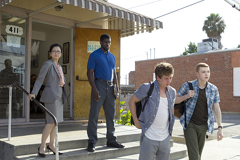Still of Cliff Lipson, Cameron Monaghan, Jeremy Allen White and Ian Gallagher in Shameless: Cascading Failures (2013)