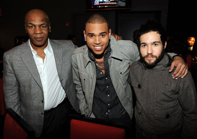 Mike Tyson, Pete Wentz and Chris Brown