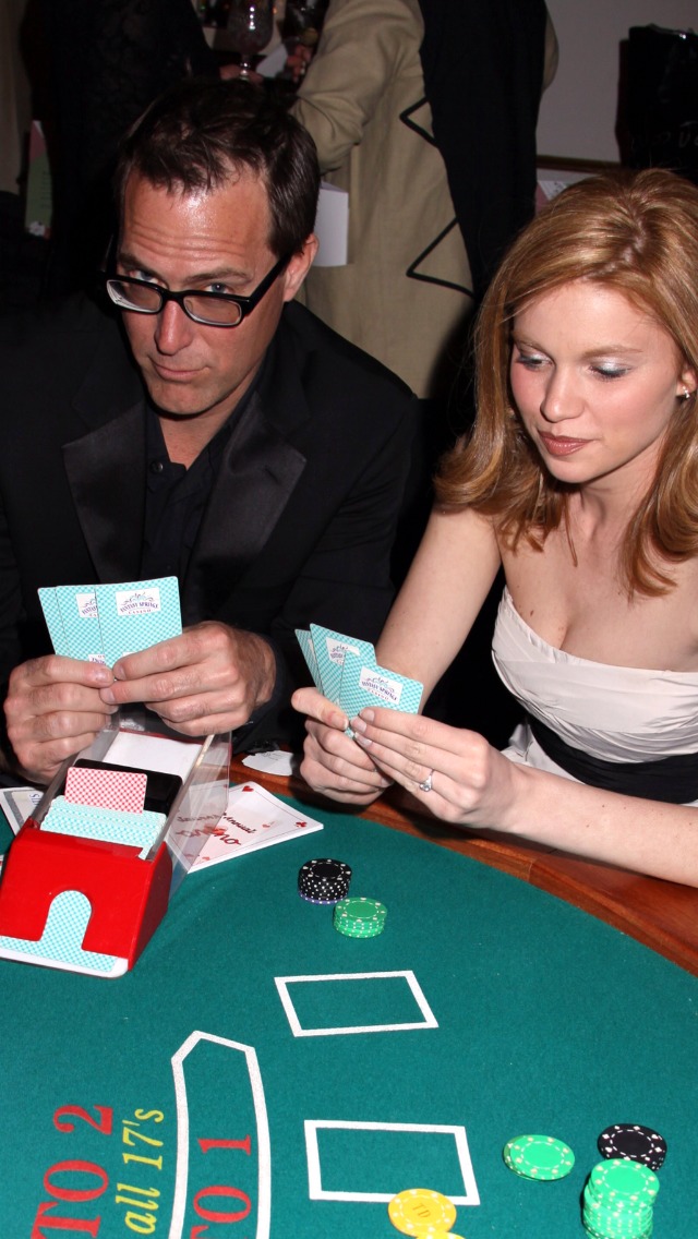 Robert Bogue and Mandy Bruno play poker at Casino for a Cure to benefit The Crohn's and Colitis Foundation of America. (2011)