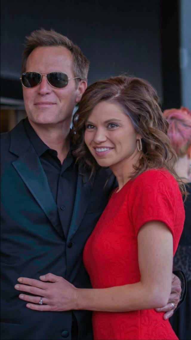 Robert Bogue (Ronald Reagan) and Mandy Bruno Bogue (Mesha) attend the premiere of Price for Freedom at the 2015 Hoboken International Film Festival.