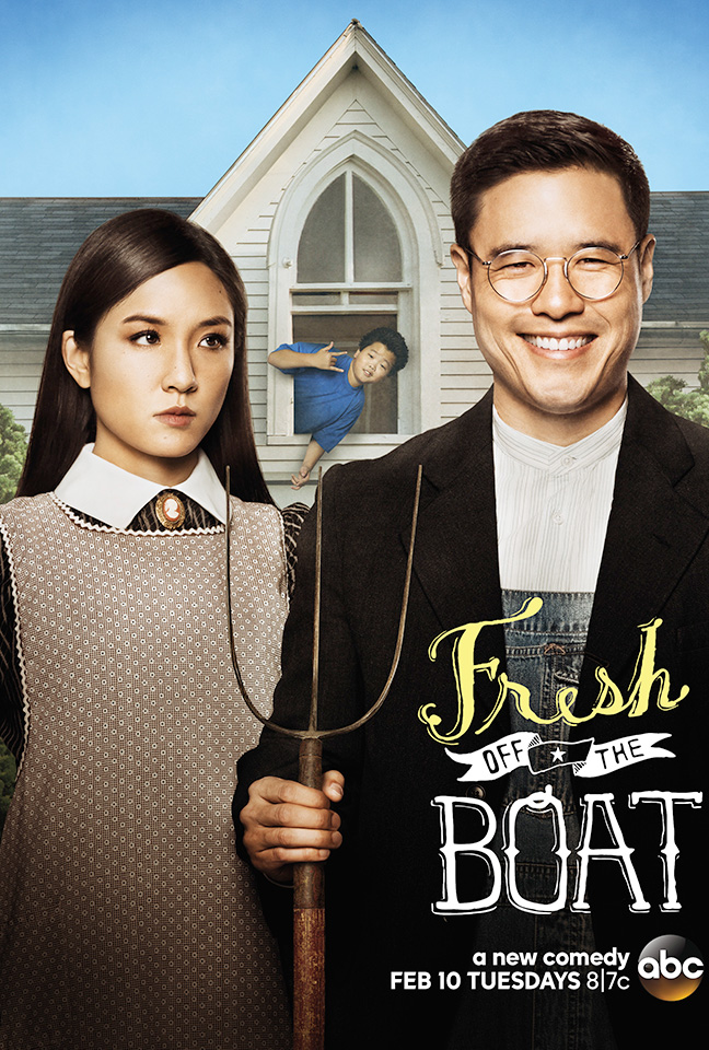 Randall Park and Constance Wu in Fresh Off the Boat (2015)