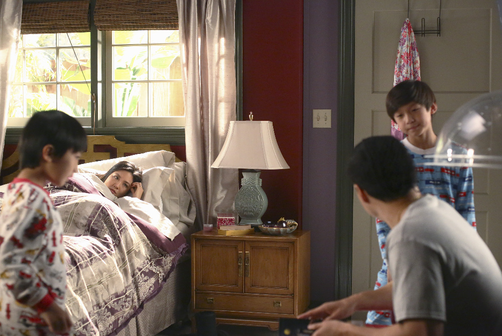 Still of Randall Park, Constance Wu, Luna Blaise, Forrest Wheeler and Ian Chen in Fresh Off the Boat (2015)