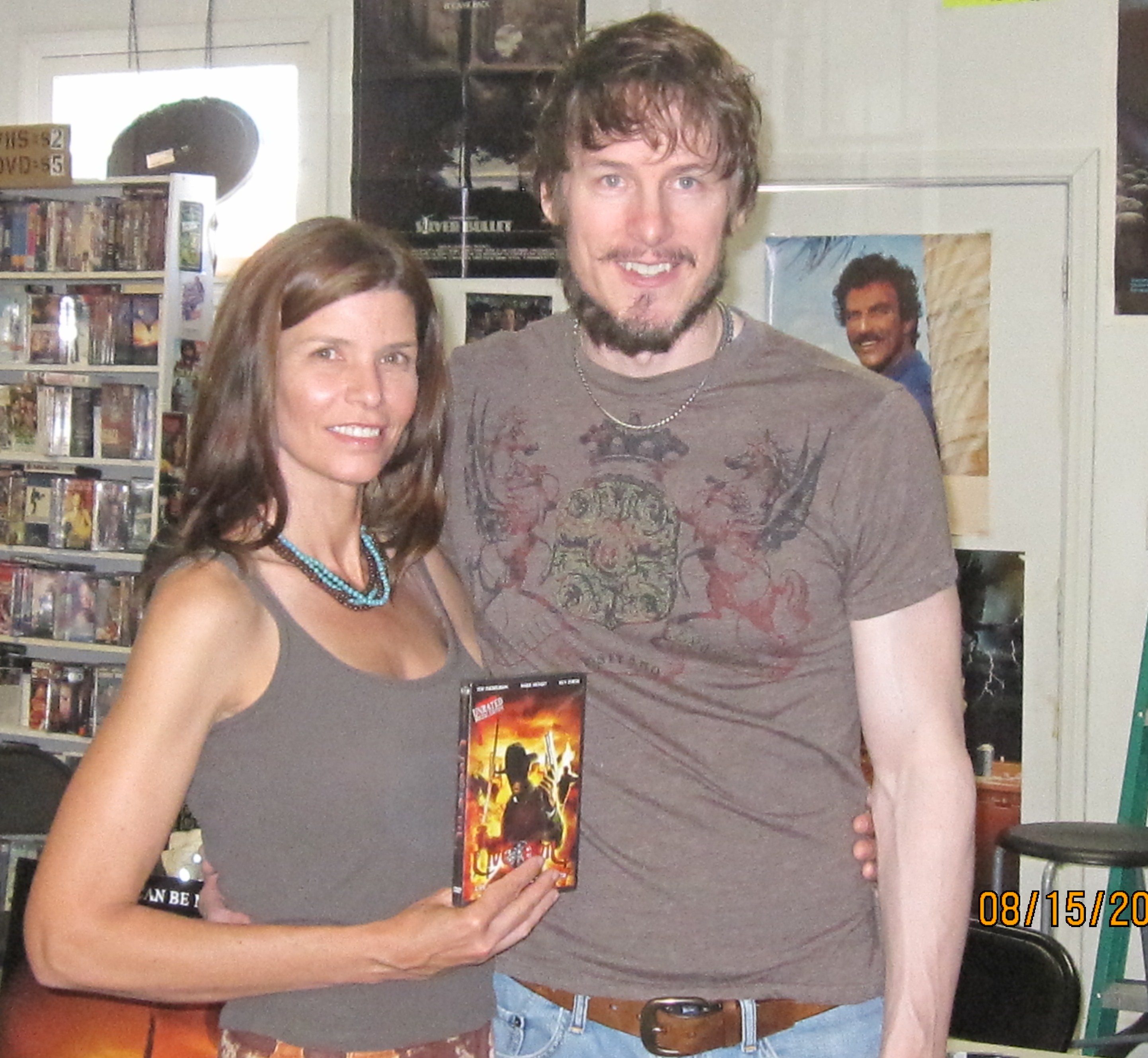 Cast members Gregory Lee Kenyon and Tammy Klein at DVD signing/promo at Spudic's Movie Emporium, August 15, 2010.