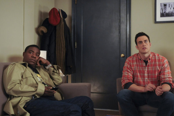 Still of Tracy Morgan and Cheyenne Jackson in 30 Rock: The Problem Solvers (2009)