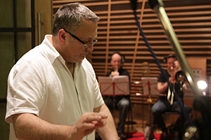 Mike Sheppard conducting a session at Metropolis Studios, London, England