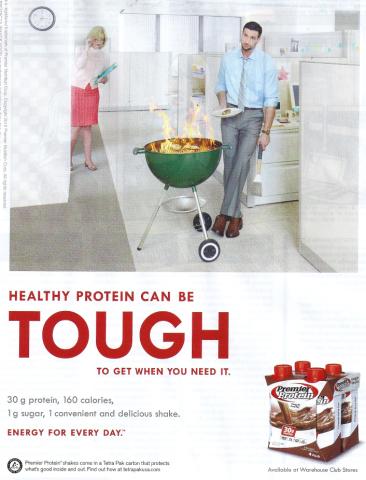 Premier Protein Hero Spot in Mens Health and Mens Journal Magazines.