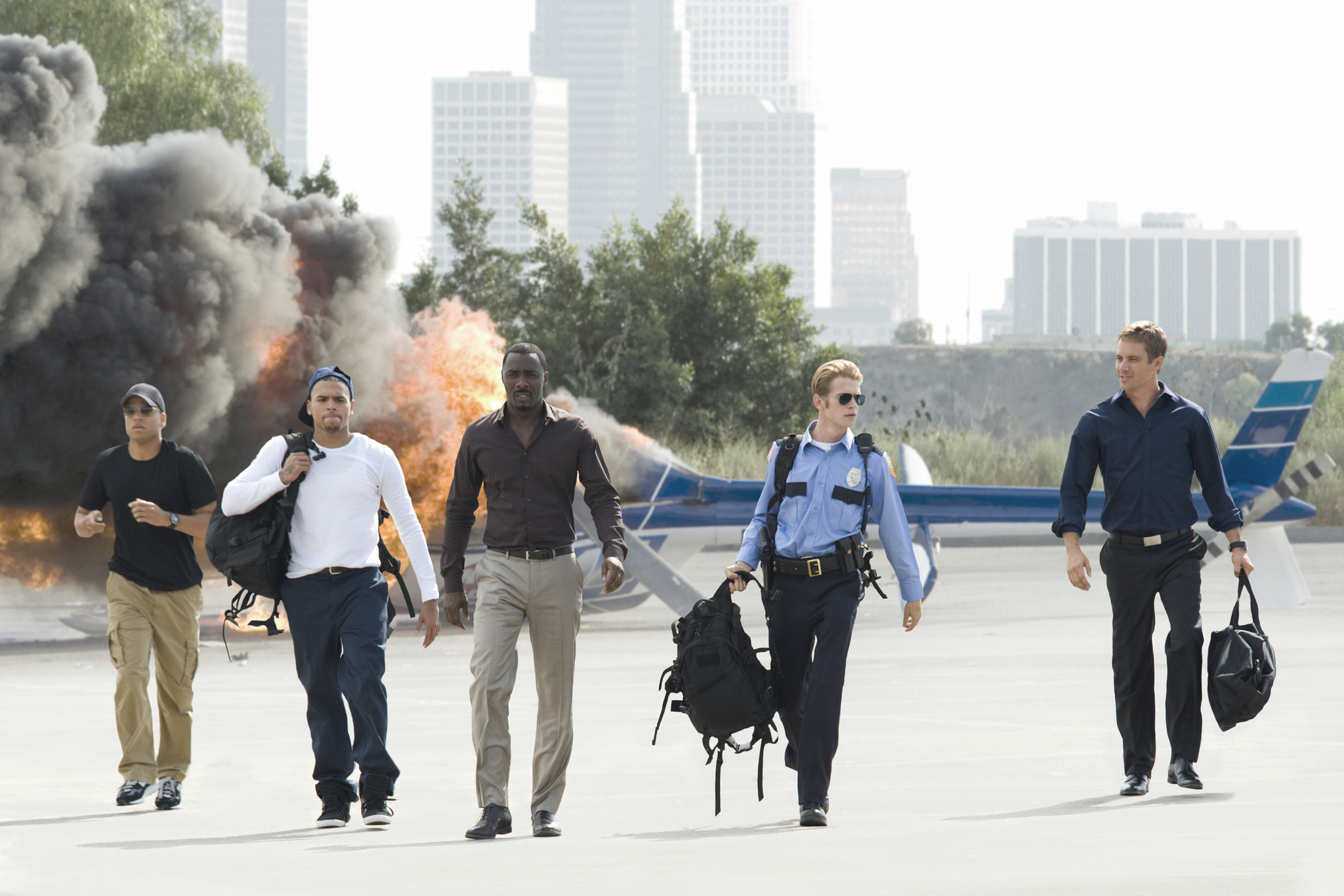 Still of Hayden Christensen, Idris Elba and Chris Brown in Takers (2010)