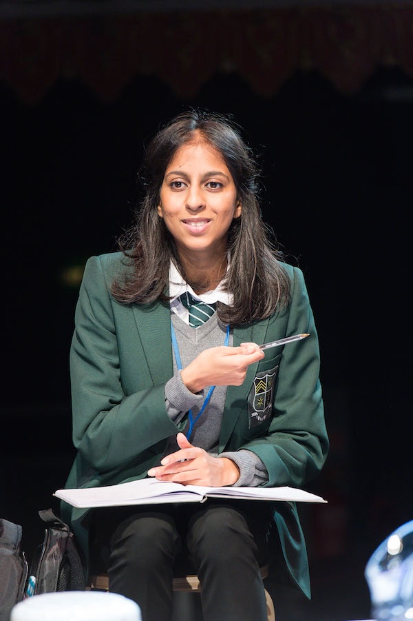Nikki Patel as Alia in Future Conditional at The Old Vic.