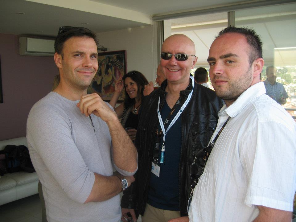 With Irvine Welsh and Joseph Millson at the Cannes International Film Festival 2012.