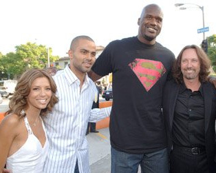 Eva Longoria, Tony Parker, Shaq, Scott Mednick