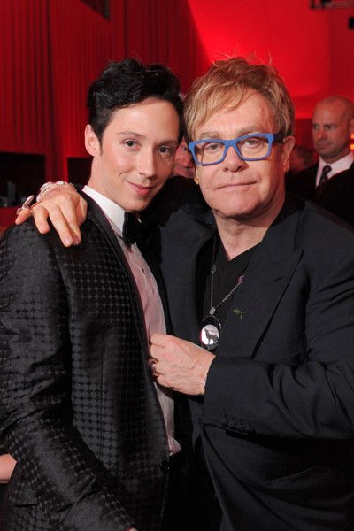 Elton John and Johnny Weir at event of The 82nd Annual Academy Awards (2010)
