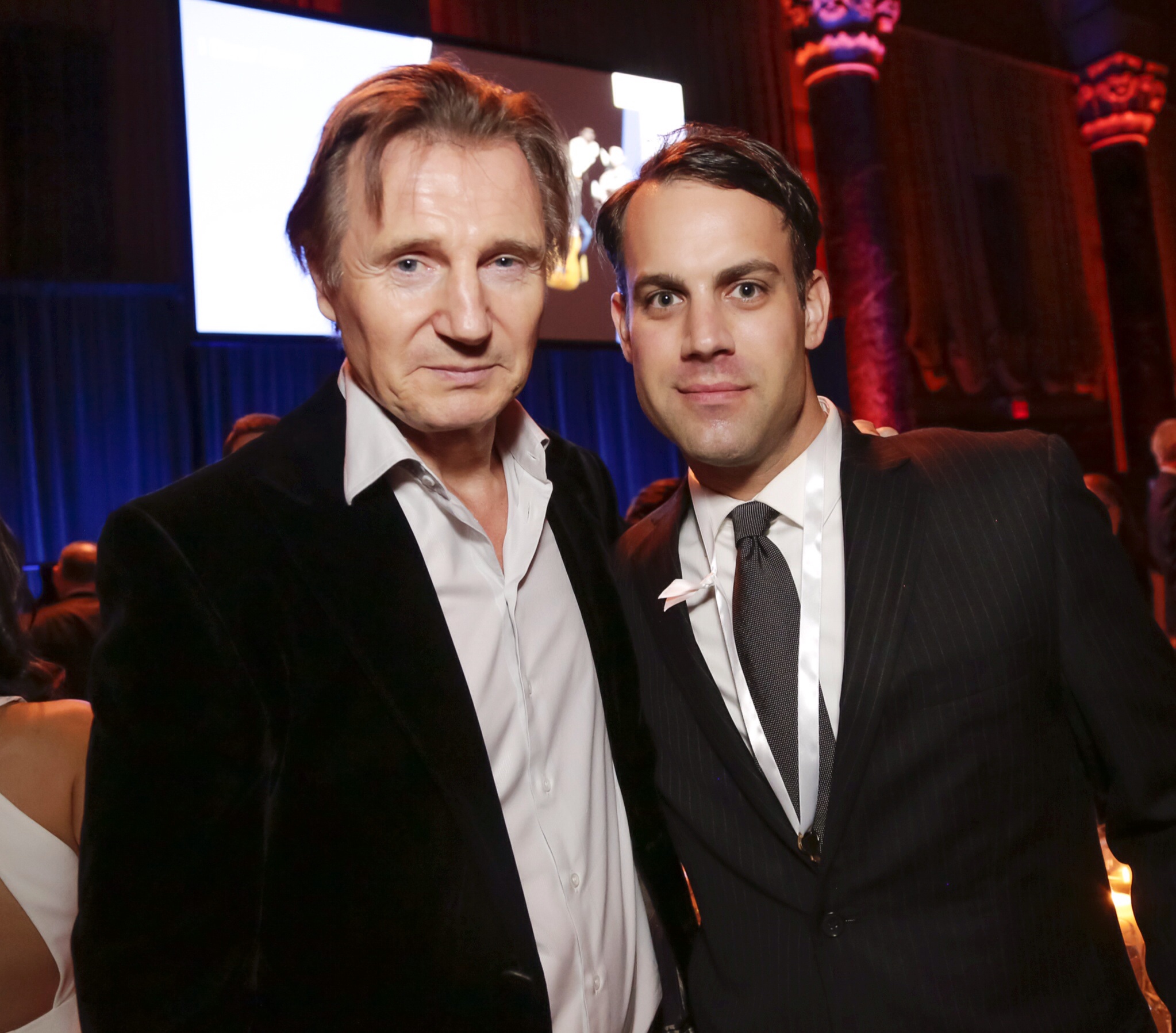 With Liam Neeson at the Irish Art Center Gala in New York City - 2014